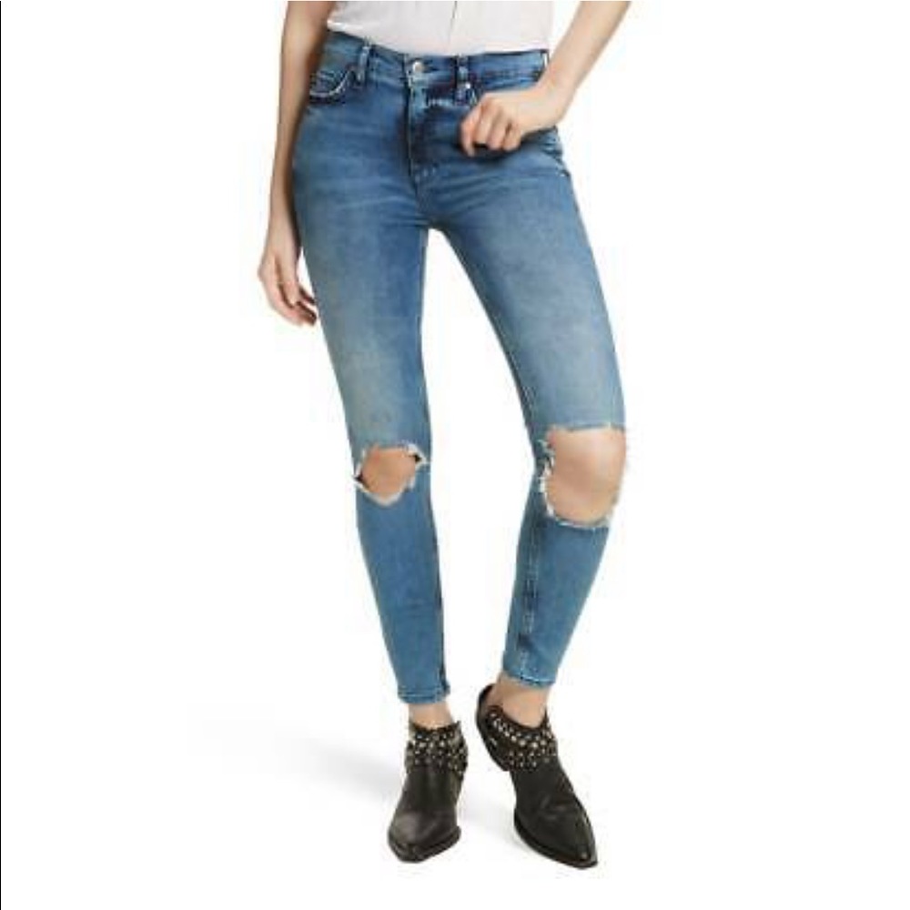 NWT Free People High Rise Busted Skinny Jean - Picture 2 of 4